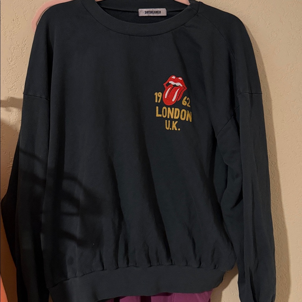 Free People/DAYDREAMER Rolling Stones UK Crewneck👅🎸🤘🏽 - Picture 5 of 9